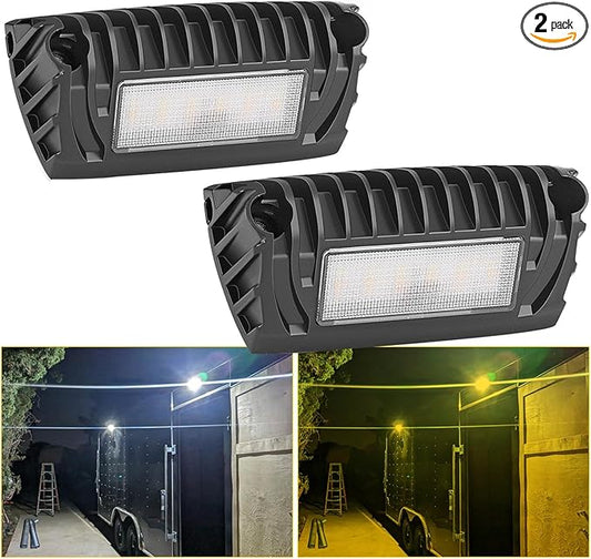 Chelhead LED RV Exterior Porch Utility Light Aluminum Base 12v Lighting Fixture, Replacement Lighting Compatible with RVs, Trailers, Campers, 5th Wheels, Trucks, Clear and Amber Led