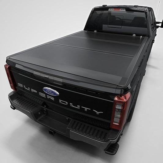 Low Profile Tri-Fold Truck Bed Tonneau Cover Fits 2017-2025 Ford F-250 F-350 Super Duty | 6.75FT (82") Bed | CFLPX043