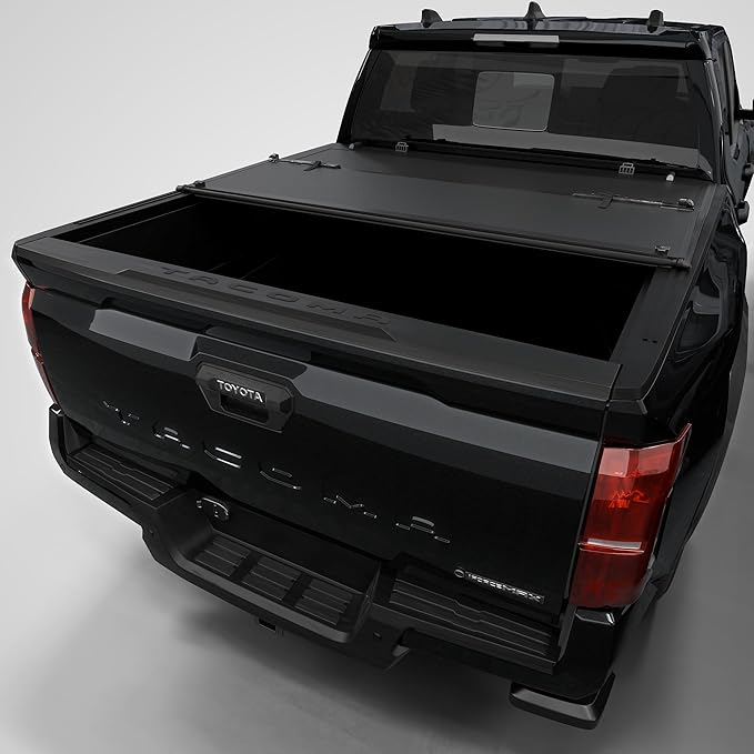 Low Profile Tri-fold Truck Bed Tonneau Cover Compatible with 2016–2023 Toyota Tacoma | 5'1" (60.5") Bed | CFLPX021