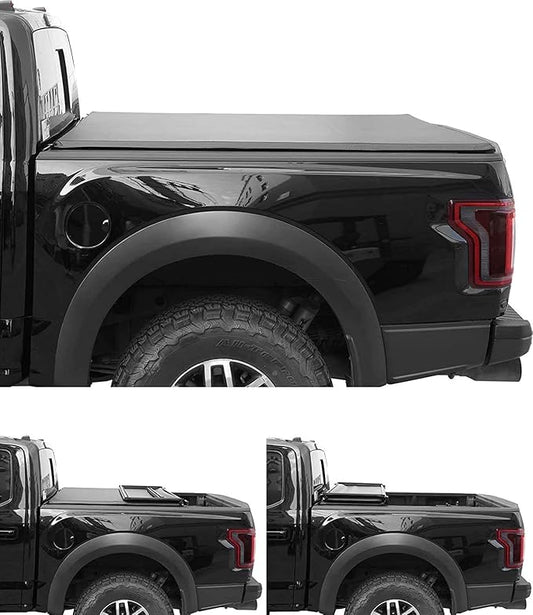 Kikito Professional Soft Roll Up Truck Bed Tonneau Cover for 2004-2014 Ford F-150 & 2006-2014 Lincoln Mark LT Tonneau Cover 5.5ft 66in Bed