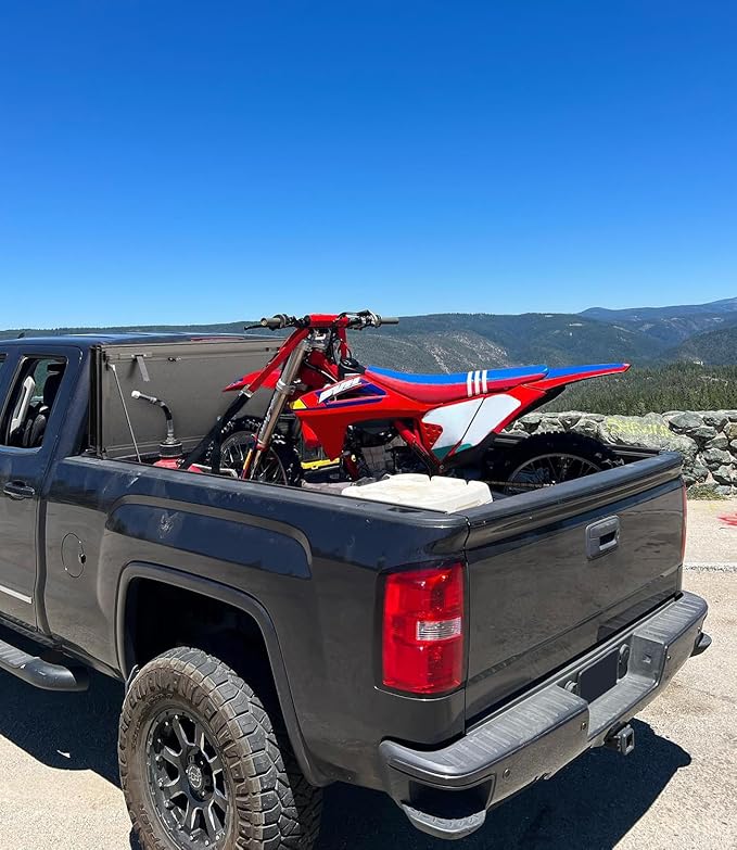 TIPTOP FILP Up Hard Folding Tonneau Cover Fits 2019-2025 Chevy Silverado/GMC Sierra 1500 with 6.6ft (79.4in), Not for CarbonPro Bed | Lightweight FRP, Low-Profile Waterproof Truck Bed Cover G3