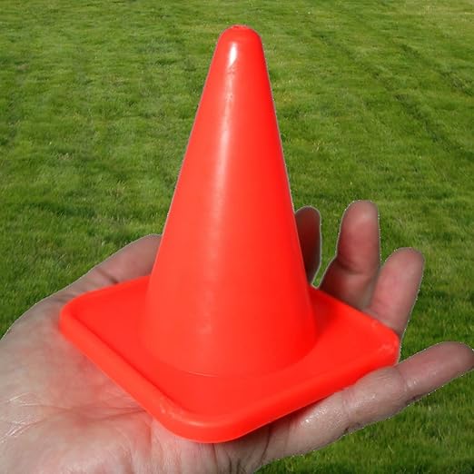 Bluedot Trading 4” Orange Traffic Cones Mini Plastic Sports Cones for Agility Training, RC Racing, Outdoor Activities, Party Games, 30 Pieces
