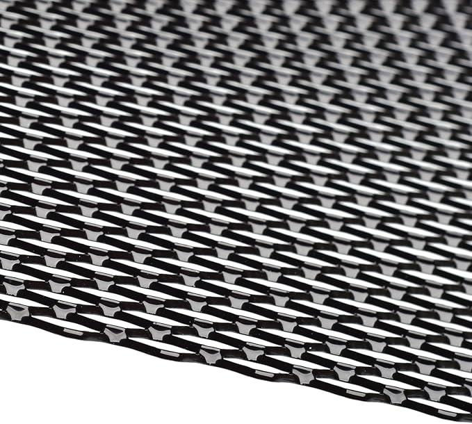 AggAuto Universal 47"x16" Car Grill Mesh - Aluminum Alloy Automotive Grille Insert Bumper 6x12mm Hexagon Hole, One of the Most Multifunctional Shape Grids Black