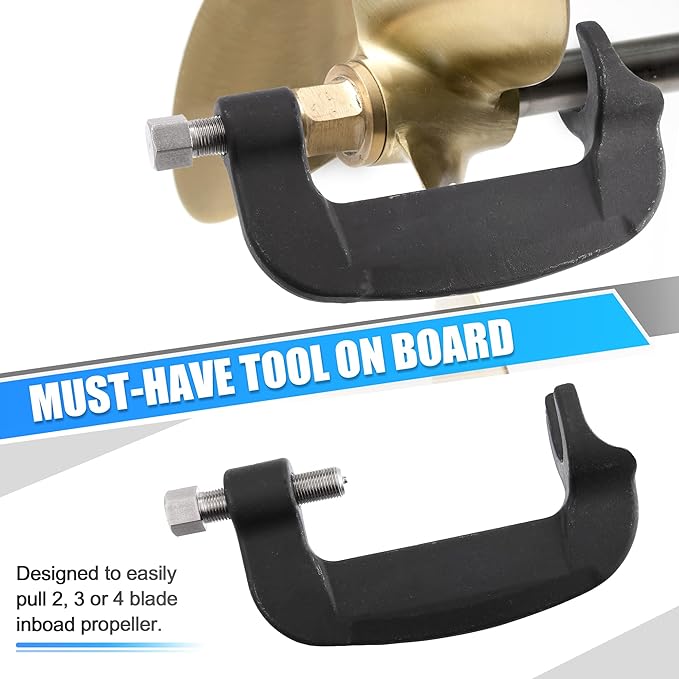 X AUTOHAUX Inboard Propeller Puller C Clamp Puller for Ski & Wakeboard Surf Propellers fits 3/4" to 1-1/8" Shaft