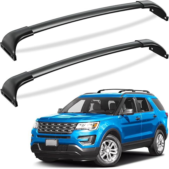 Tuyoung 220lbs Roof Rack Cross Bars Compatible with Ford Explorer 2016 2017 2018 2019 (Base/XLT/Limited/Sport/Platinum), Aluminum Crossbars Rooftop Cargo Bag Bike Luggage Carrier