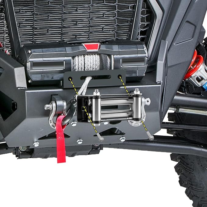 WeiSen 6" (152MM) Winch Roller Fairlead Cable Guide fit 4000-5500 LBS UTV Winches