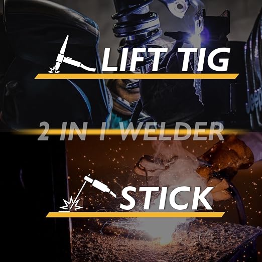 TOOLIOM 135A 110/220V Dual Voltage Mini Stick Welder Lift TIG Welder with LCD Display Portable Welding Machine with Hot Start, Arc Force and Anti-Stick