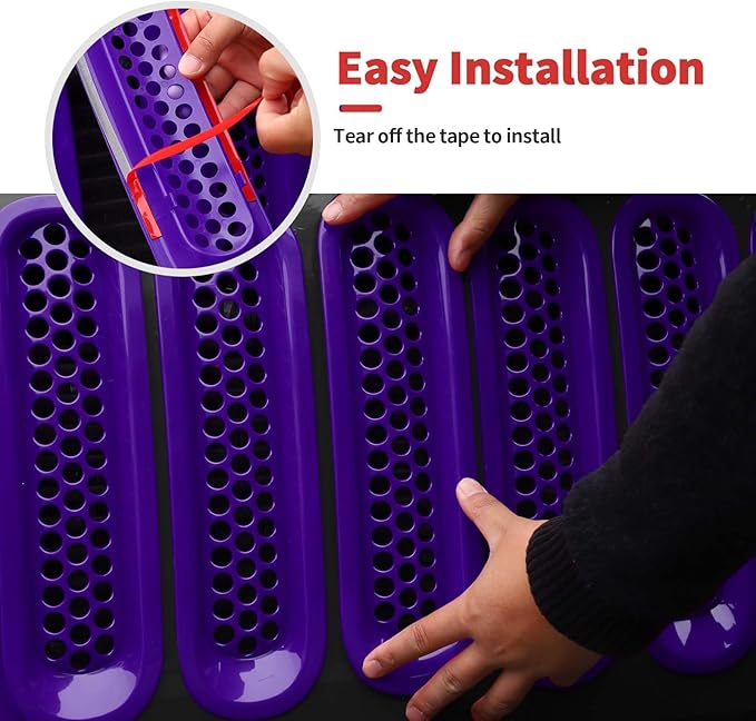 Mesh Grill Insert Grille Inserts Cover Fit for 2007-2018 Jeep Wrangler JK JKU(Purple)
