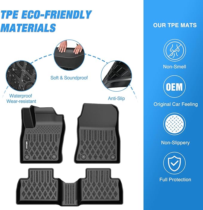 Nilight TPE Floor Mats for Nissan Kicks 2025 2026 All Weather Custom Fit Heavy Duty Floor Liners