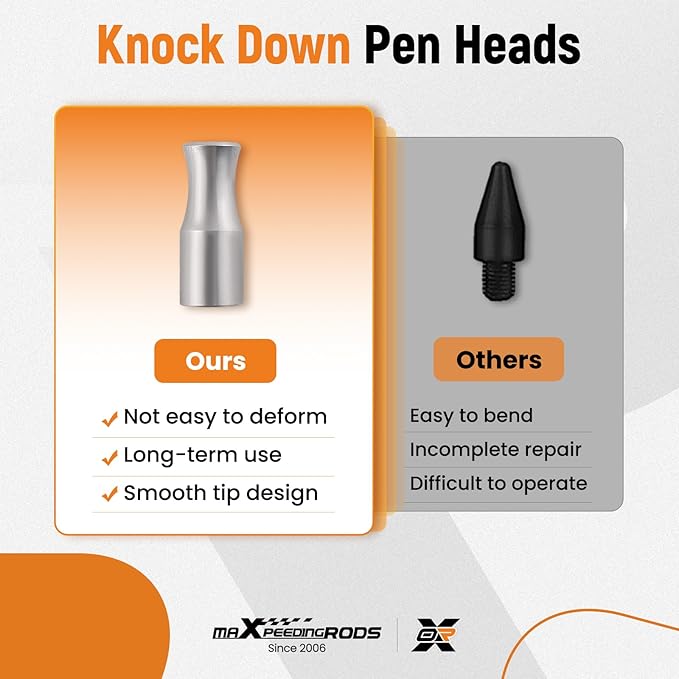 maXpeedingrods Car Dent Repair Kit, Paintless Car Dent Removal Tool, Car Dent Puller, Curved Rod Crowbar, Big Size Dent Rods, Car Front Fender Dings Remover