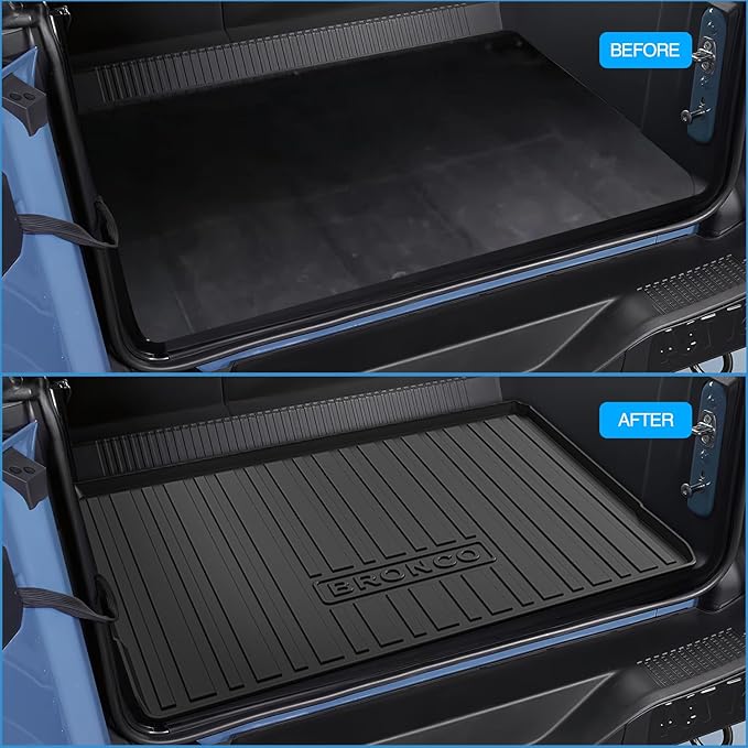 Nilight Cargo Mats for Ford Bronco 4 Door 2021 2022 2023 2024 2025 All Weather Protection Heavy Duty Cargo Liners