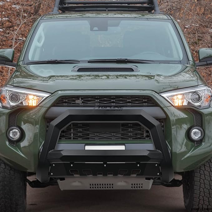 7422450597535 Compatible with 2021-2024 Dodge Ram 1500 TRX / 2019-2025 1500 Rebel Matte Black AVT Style Angular Bull Bar Guard with Skid Plate