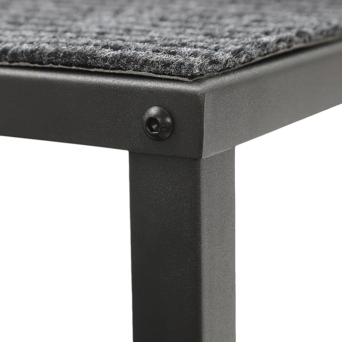 Updated Hot tub Steps & RV Steps with Single Side Handrail, 4 Steps Mobile Home Stairs Steps with 4Pcs Anti Slip Step Mats Heavy Duty Stairs for Travel Trailer, Motor Home, Camper