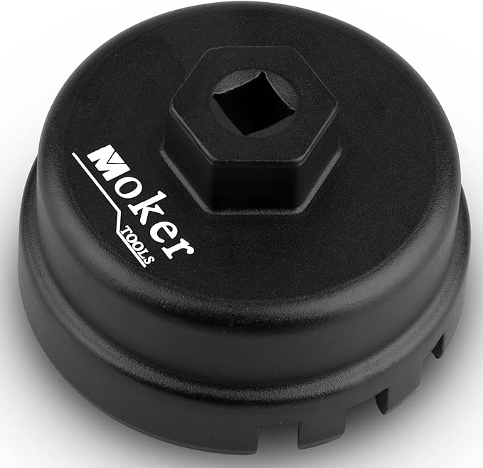 Moker Aluminum 64mm 14 Flute Oil Filter Wrench for Toyota Corolla/Prius, Fits 1.8L Engines