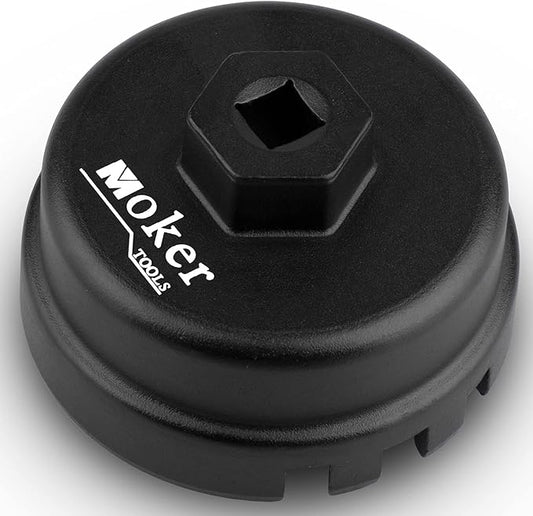 Moker Aluminum 64mm 14 Flute Oil Filter Wrench for Toyota Corolla/Prius, Fits 1.8L Engines