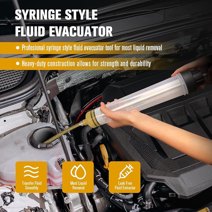 Fluid Extractor, Automotive Fluid Extractor Pump Manual Fuel Suction & Filler, Efficient Oil Extractor Pump for Fluid Extraction (7.7 fl Oz./0.24 Qt./230 CC)