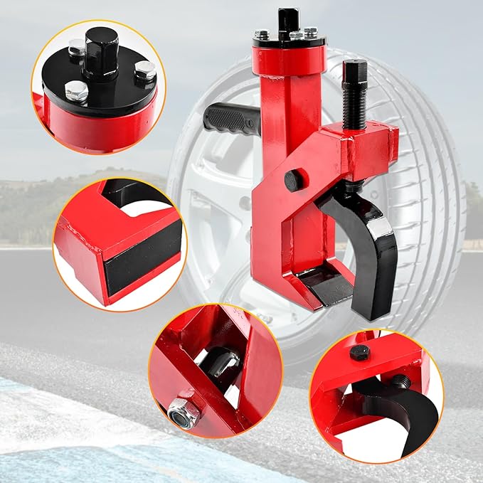 Pneumatic Bead Breaker Heavy Duty Tire Change Tool, Tire Scraping Machine Effortless Tire Changing for Car Trucks Tractor ATV RV - Red