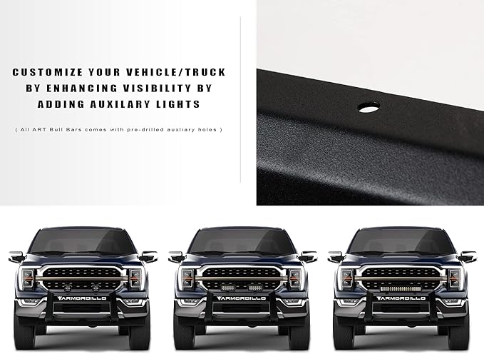 Armordillo 8704431 BR1 Series Bull Bar - Matte Black Fits 2003-2006 Chevy Silverado GMC Sierra 1500/2007 Classic Body