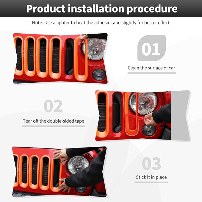 JK Grill Inserts Front Grille Mesh no Mesh Cover Guard for Jeep Wrangler JK 2007-2017 Clip-on Grille Accessories