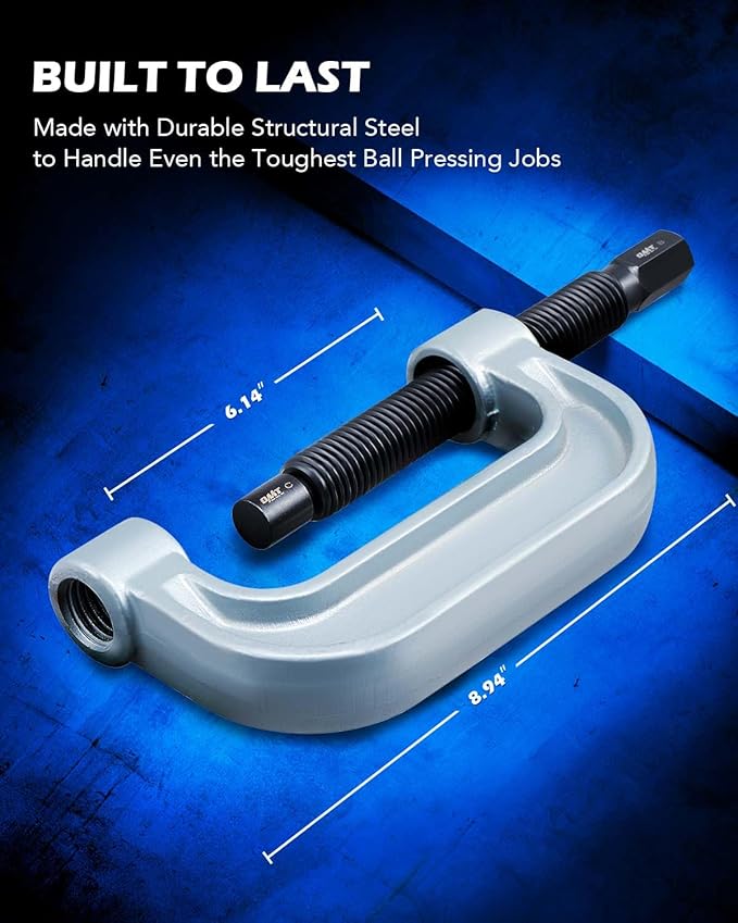 Orion Motor Tech Heavy Duty Ball Joint Press & U Joint Removal Tool Kit with 4x4 Adapters, for Most 2WD and 4WD Cars and Light Trucks