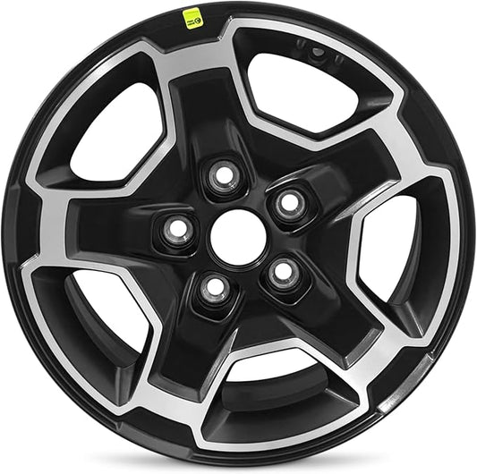 For 2021-2024 Jeep Gladiator‎ 17 Inch Machined Black Alloy - Genuine OEM Rim - Road Ready SUV Wheel