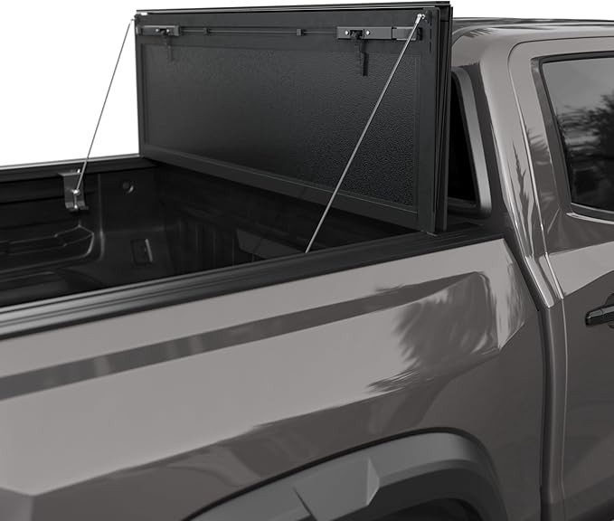 Tutel Low Profile Hard Shell Flip-Up Truck Bed Tonneau Cover|Fits 2016–2023 Toyota Tacoma 6'2" Bed (73.7") - TTLTMLPFU022