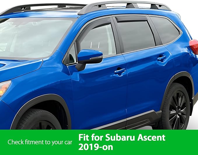Goodyear Shatterproof in-Channel Window Deflectors for Subaru Ascent 2019-2026, Rain Guards, Window Visors for Cars, Vent Deflector, Car Accessories, 4 pcs - GY007940