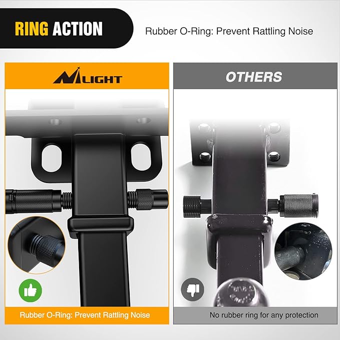 Nilight Trailer Hitch Lock Pin 5/8" Locking Receiver Hitch Pin Keyed Unique Weatherproof Anti-Theft Lockable Fits 2" 2-1/2" Receiver Extra Long 3-1/4" Span Tow Truck Boat Bike Truck