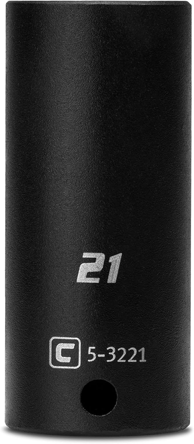 Capri Tools Deep Impact Socket, 3/8-Inch Drive, 6-Point, Metric (21 mm)