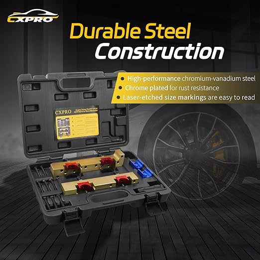 15Pcs Camshaft Locking Alignment Timing Tool, Compatible with Mercedes Benz M133 M270 M274, Engine Timing Tool Kit with Carrying Case & Gloves