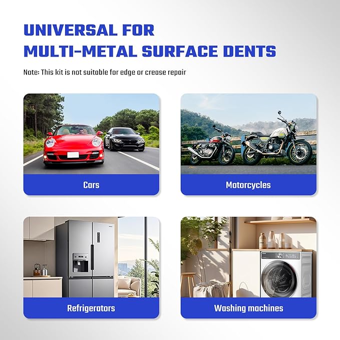 Car Dent Repair Removal Kit Small Paintless Auto Body Puller Remover Tool Tools,28Pcs Dent Pull Kits,Dent Remover Tool for Car Door Dents Hail Damage Refrigerator Dents (28Pcs-kit)