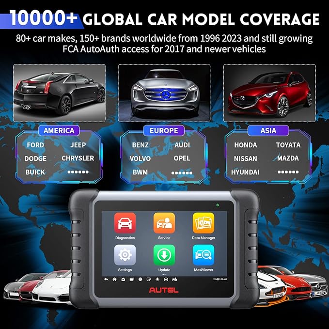 Autel MaxiCOM MK808Z Diagnostic Scan Tool - Android 11 Based Bi-Directional Control, Upgraded Ver. of MK808/MX808, All System Diagnosis, FCA Auto Auth, Oil Reset(Original)