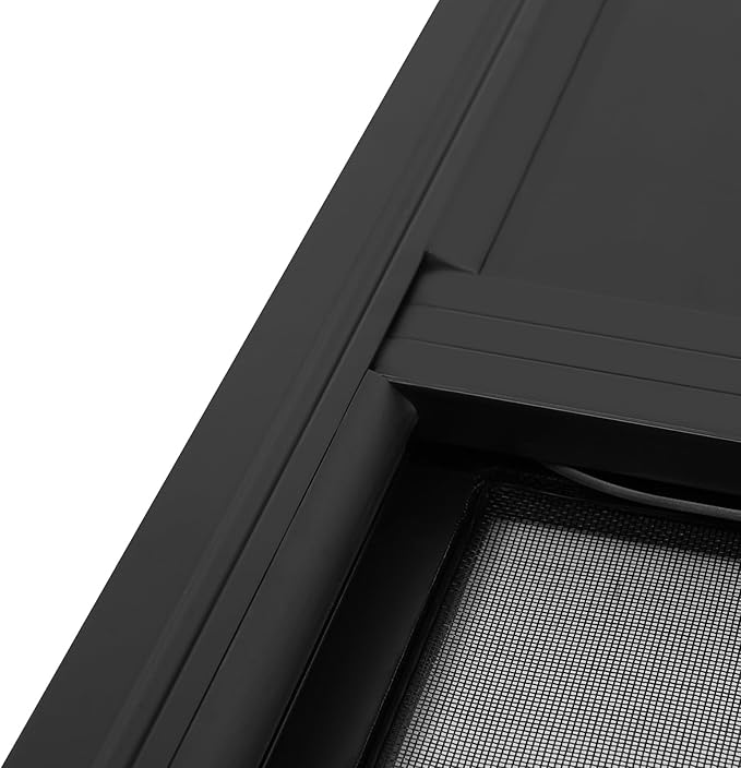 2PCs RV Window, Teardrop Horizontal Slide Black RV Window, Vertical Sliding RV Window 18" W x 30" H Horizontal Sliding Window Camper Trailer Window Horizontal Sliding Replacement Glass W/Trim Ring