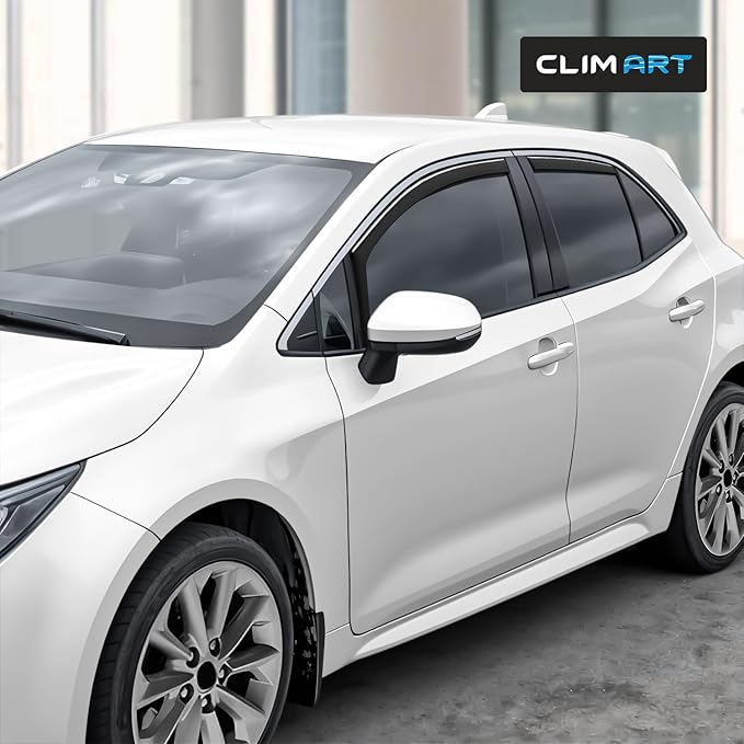 CLIM ART in-Channel Incredibly Durable Rain Guards for Toyota Corolla 2020-2026 Hatchback, Original Window Deflectors, Vent Window Visors, Vent Deflector, 4 pcs. - 620295