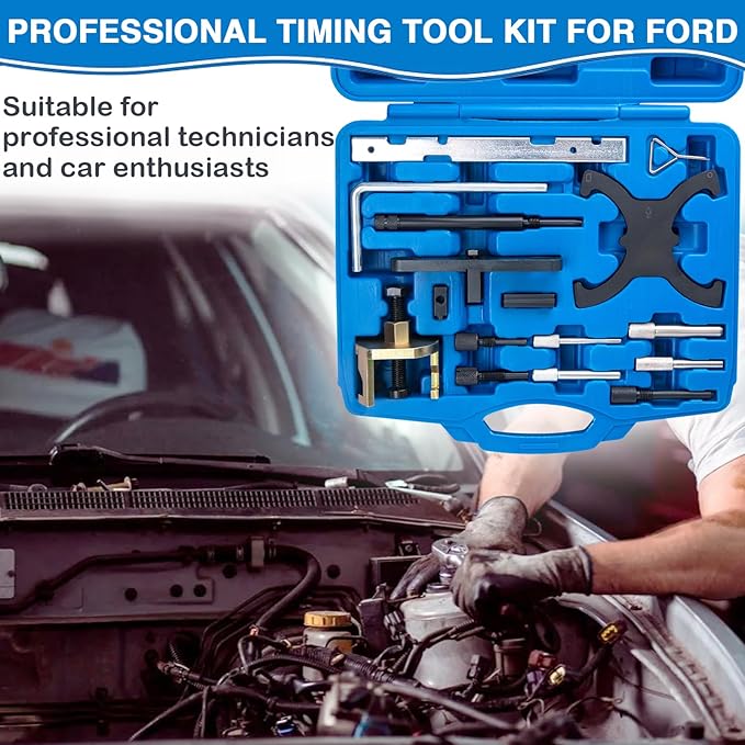 1.5 1.6 Timing Tool Kit Compatible with Ford Fiesta Fusion Escape Mazda 1.4 1.6 1.8 2.0 Di/TDCi/TDDi ECOBOOST 1.6 Ti-VCT 1.5 1.6 VVT 2.5L Engine Timing Tool, Camshaft Flywheel Locking Tools 303-1097