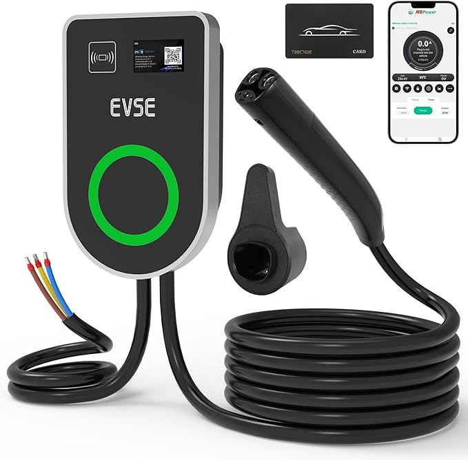 RUTU Level 2 EV Charger for Tesla Model Y/X/3/S, 48A 240V Adjustable Electric Vehicle Charging Stations Up to 11.5Kw,Smart WiFi Enabled 14-50 Plug NACS Level 2 Charger with Flexible 25Ft Cable