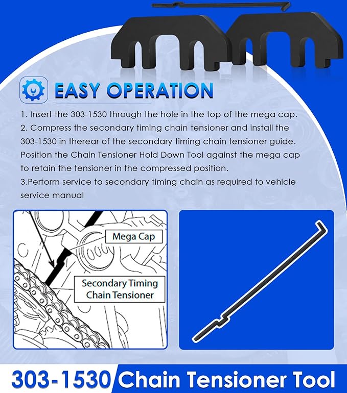 Camshaft Holding Tool Kit for Ford 3.5L & 3.7L 4V Engines, Timing Alignment Holder Tool with Chain Tension Tool Replace 303-1248 303-1530
