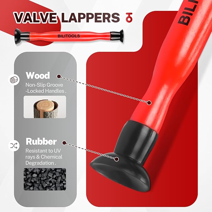 BILITOOLS 13pcs Valve Spring Compressor Tools with Straight Valve Stem Seal Plier, Valve Lapping/Grinding Tool