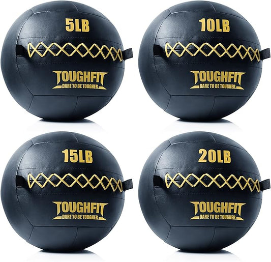 Soft Wall Ball - Medicine Ball Set for Cardio Fitness Exercise - Weighted Med Ball for Strength and Conditioning Exercises, Cross Training Lunge, and Partner Toss