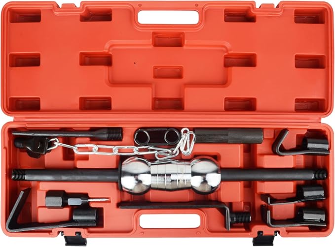 DAYUAN 13PC Dent Puller with Slide Hammer Auto Body Truck Repair Tool Kit Set, Heavy Duty Auto Body Dent Repair Tool Kit, Automotive Dent Remover