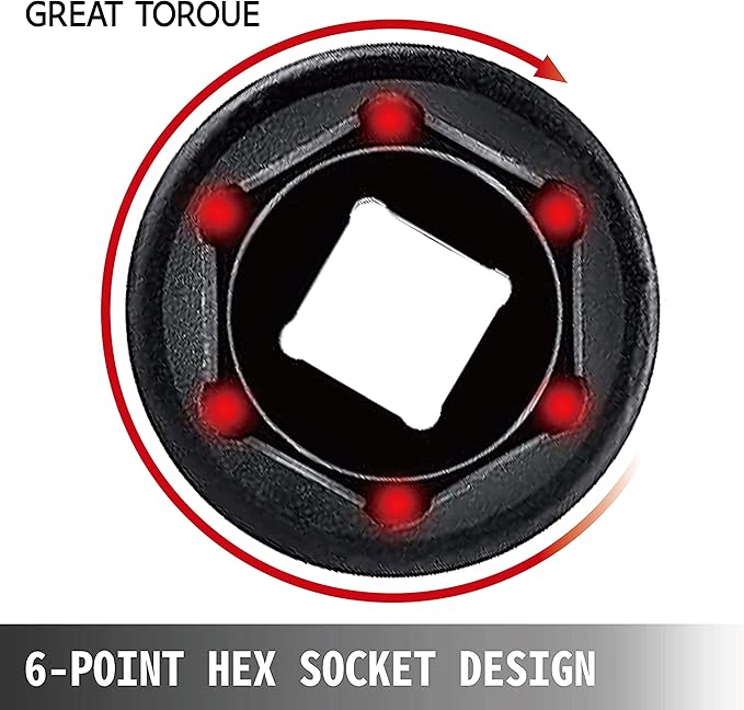 MacWork 29 Pieces 3/4" Drive Impact Socket Set, Standard, SAE 3/4" to 2-1/2", CR-V Alloy Steel, 6-Point Hex Radius Corner Design