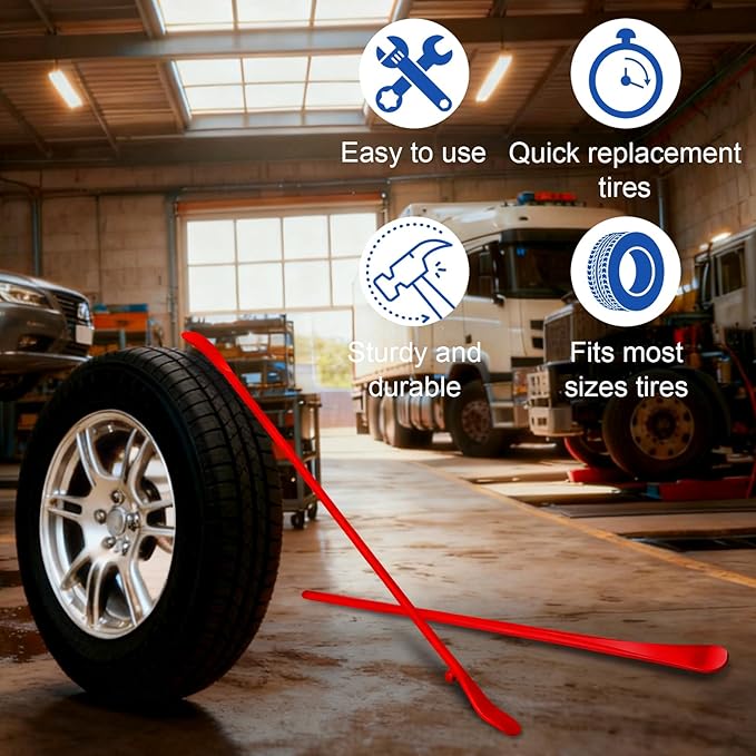 Tire Bead Breaker Tool with 30inch Tire Iron and 38inch Tire Bar for Tire Changing Tool Tire Changer Kit