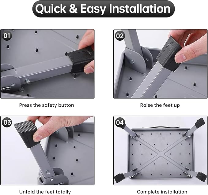RV Step Stool Foldable 1-Step Ladder Sturdy Metal Stable Step Stool with a Non-Slip Platform Supports up to 500 lb with Non-Slip Rubber Feet, Easy to Carry