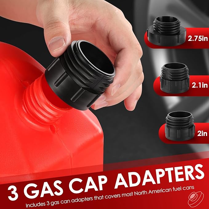 FPOWER Automatic Fuel Transfer Pump - AA Battery Powered, Gas Pump With Quick Flow Control & Stop, Extra Long Hose, Portable for Oil, Diesel, Gasoline