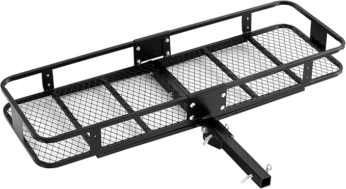 VEVOR 60" x 20" x 6" Hitch Cargo Carrier, 500 lbs Capacity with Cargo Net & Waterproof Cargo Bag, Folding Hitch Mount Cargo Carrier Basket with Hitch Lock for 2" Receiver, Fit for SUVs