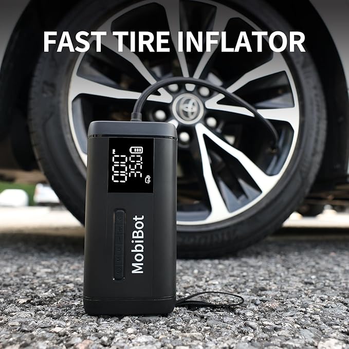 4-in-1 Jump Starter with Dual Cylinder Air Compressor,Dual Power Supply 12V DC and Built-in 20000mAh PD 65W PowerBank,4000A Portable Car Battery Charger,160 PSI Cordless Tire Inflator Air Pump