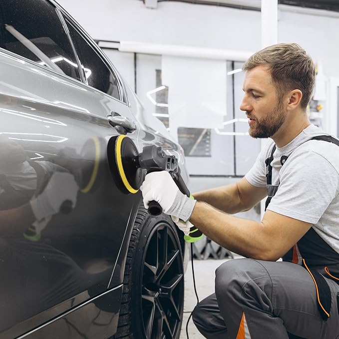 Buffer Polisher, 1600W 6"/7" Rotary Car Polisher with 7-Speed(1600-3500 RPM), Car Buffers and Polishers Kit for Cars, Boats, Floors, Furniture