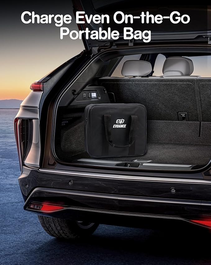 EV Charger Extension Cable, 40ft 40Amp J1772 Extension Cable Compatible with 110V-240V SAE J1772 EV Chargers, Suitable for J1772 EVs/PHEVs, Level 1/ Level 2 IP66 Car Charger Extension Cord with Bag