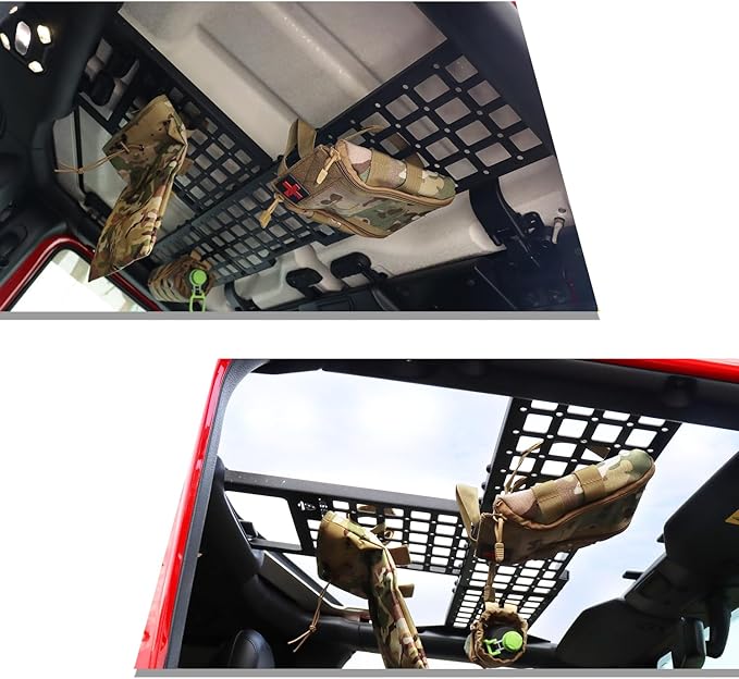 Molle Panel Roof Rack Fit Jeep Wrangler JL JLU JT Gladiator 2018-2023 Easy Installation