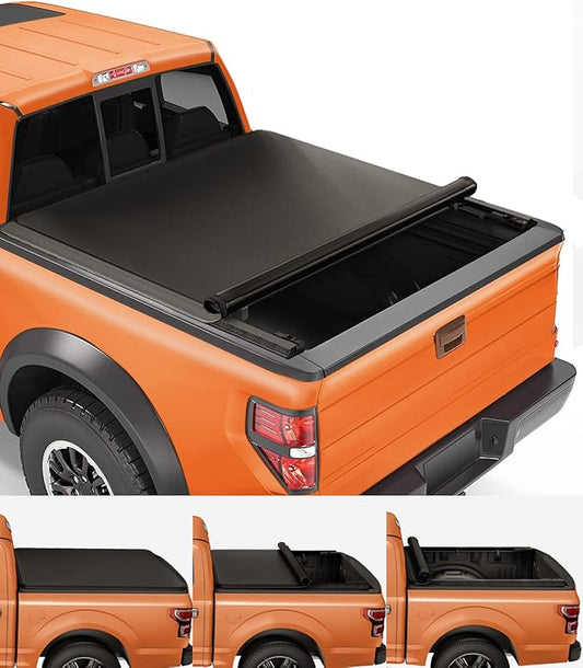 TIPTOP Soft Roll-Up Tonneau Cover Truck Bed for 2004-2014 F150 & 2006-2014 Mark LT 5.5ft Bed (67") | TP1 |
